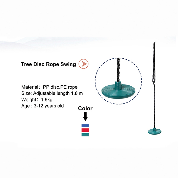 Tree disc rope swing
